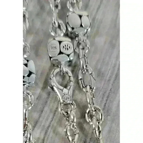 John Hardy Sterling Silver Heritage Kali Station Necklace 45" - Picture 15 of 15